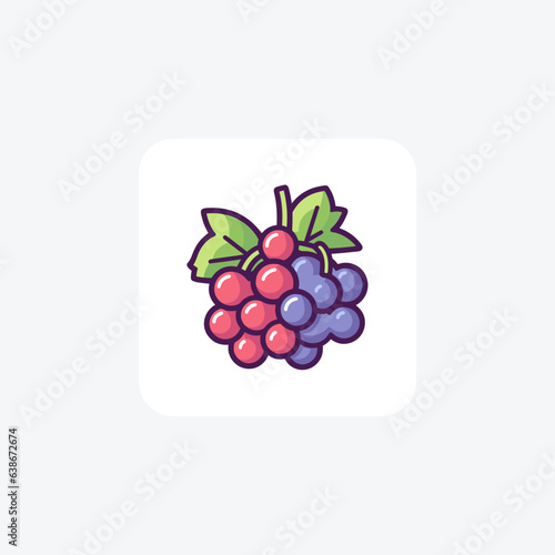 Grapes Nature's Juicy Jewels Bold color Icon