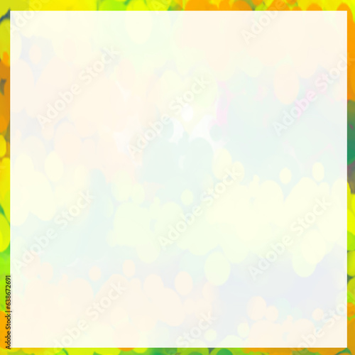 Orange and green sponge frame