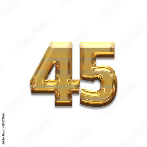 Number gold luxury, use birthday,age,anniversary