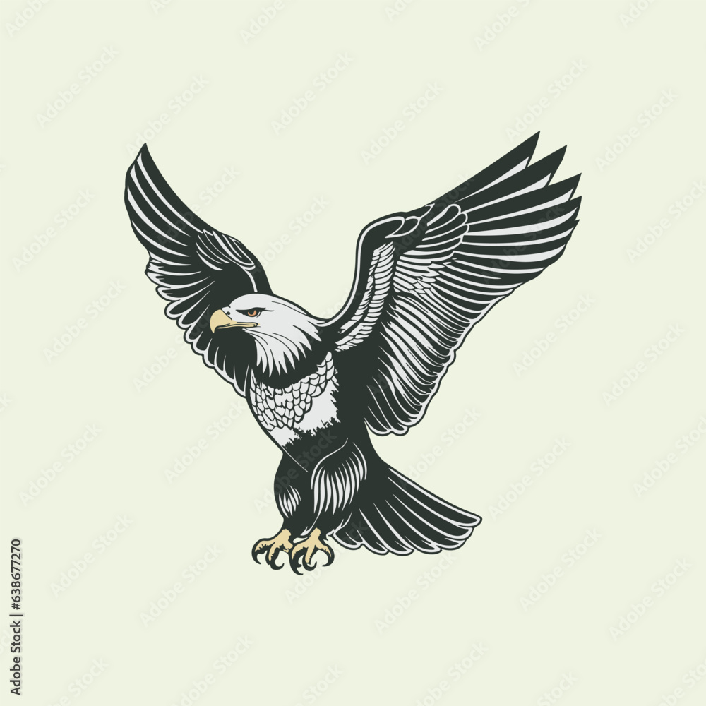 Fototapeta premium Eagle Mascot vector logo icon symbol