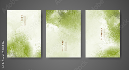 Set of creative hand painted abstract watercolor background. Design for your cover, date, postcard, banner, logo.