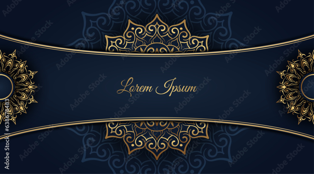 Luxury background with golden mandala ornament Luxury background with golden mandala ornament