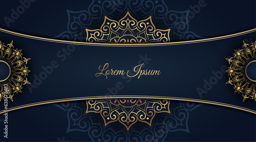 Luxury background with golden mandala ornament