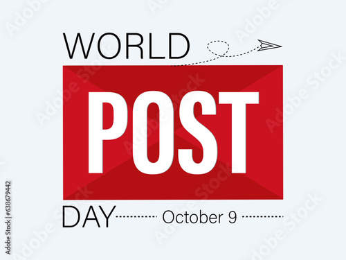 vector graphic of world post day good for world post day celebration. flyer Banner  poster  card  background design.