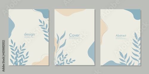notebook cover design with floral pattern. abstract retro botanical background. size A4 For notebooks, planners, brochures, books, catalogs