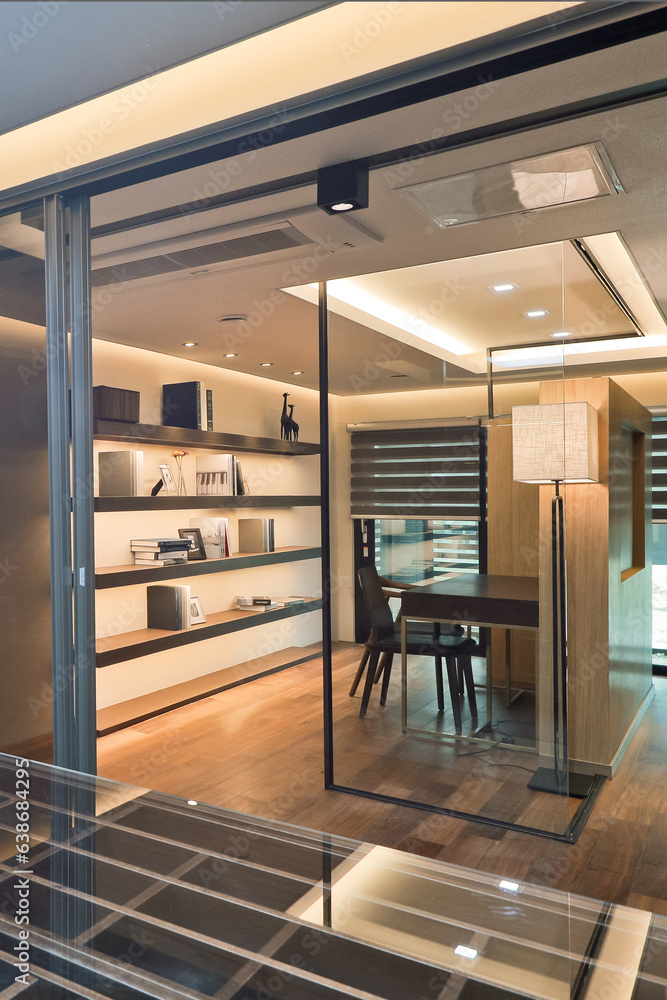 In the center of the dressing room, a cabinet for valuables was placed In the center of the dressing room, a cabinet for valuables was placed