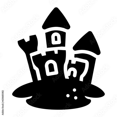 sand castle Solid icon