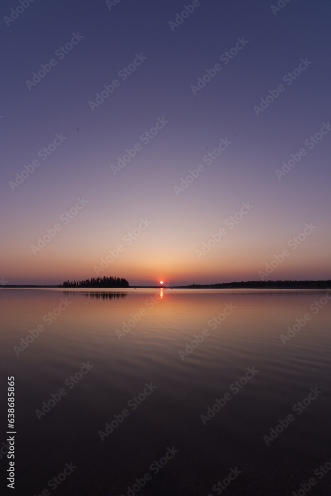 A Beautiful Sunset over Astotin Lake