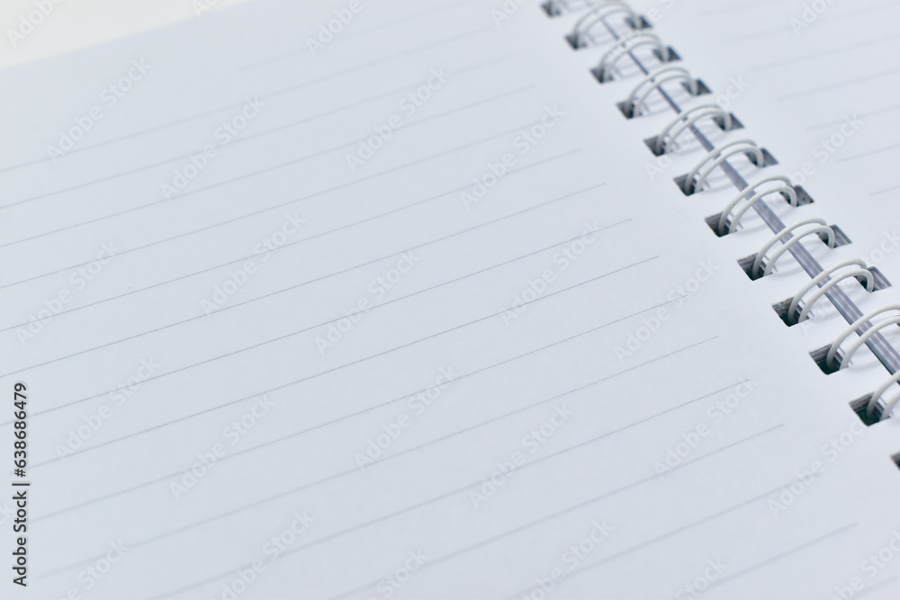 top view image of open notebook with blank page, lined paper texture background top view image of open notebook with blank page, lined paper texture background