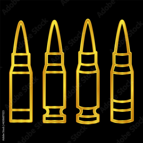 gold colored bullet icon