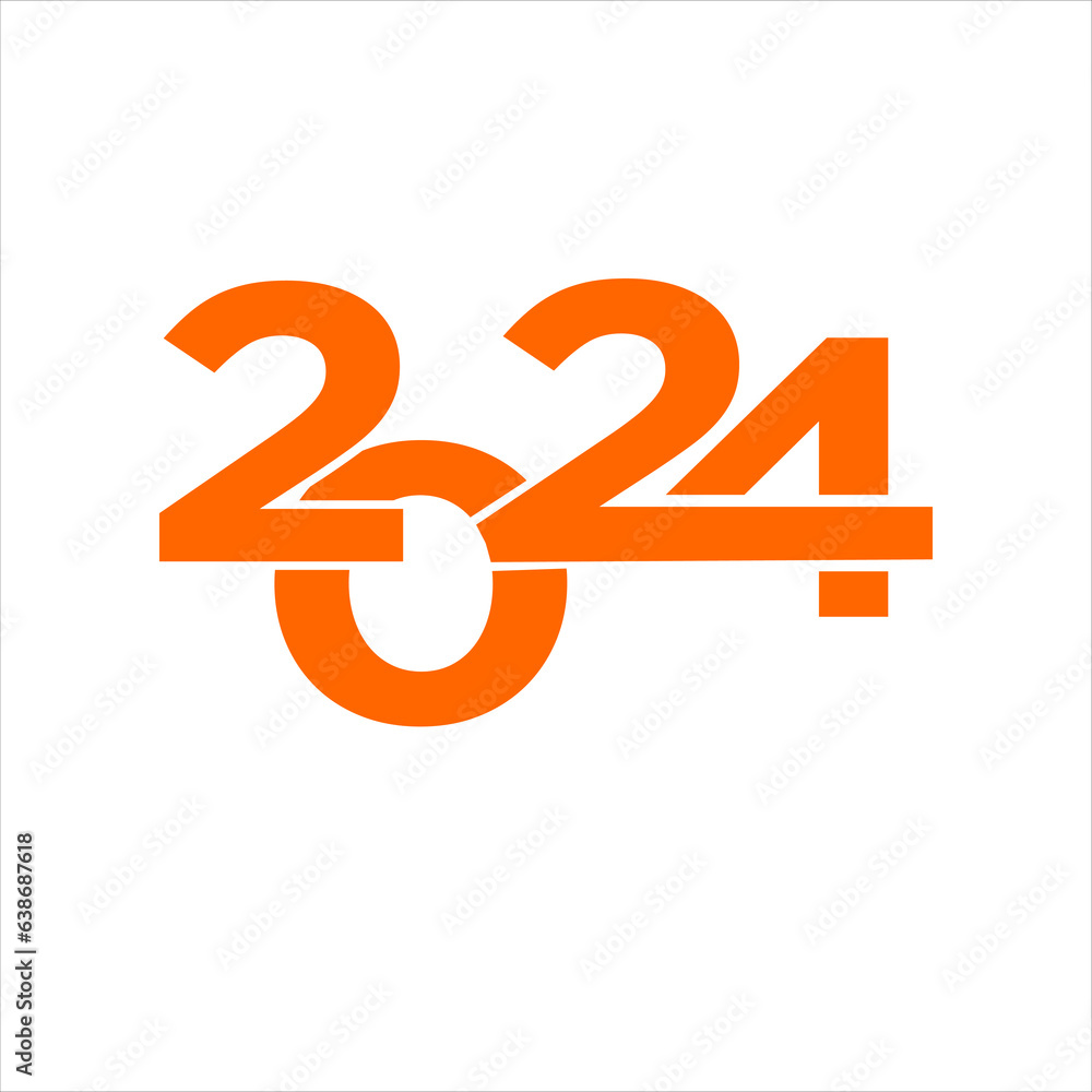 2024 Trend logo design for Happy New Year poster, business, banner, card. 2024 Trend logo design for Happy New Year poster, business, banner, card.