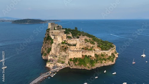 Isola di Ischia, Golfo di Napoli, Italia. 
Vista aerea del Castello Aragonese. photo