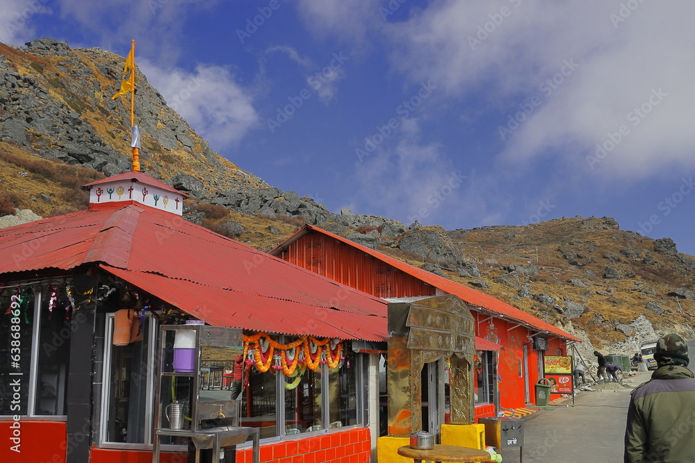 old baba mandir dedicated to harbhajan singh, popular tourist place in east sikkim near doklam and nathula pass, india china border, silk route tour