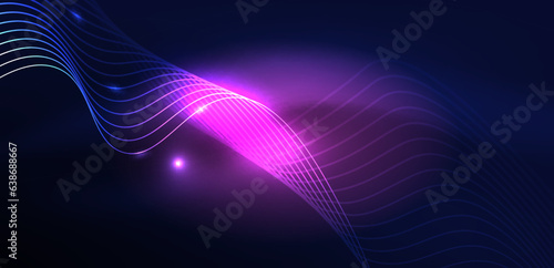 Abstract background neon wave. Hi-tech design for wallpaper, banner, background, landing page, wall art, invitation, prints, posters