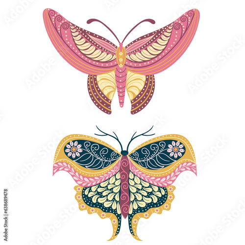 butterfly art isolated on white