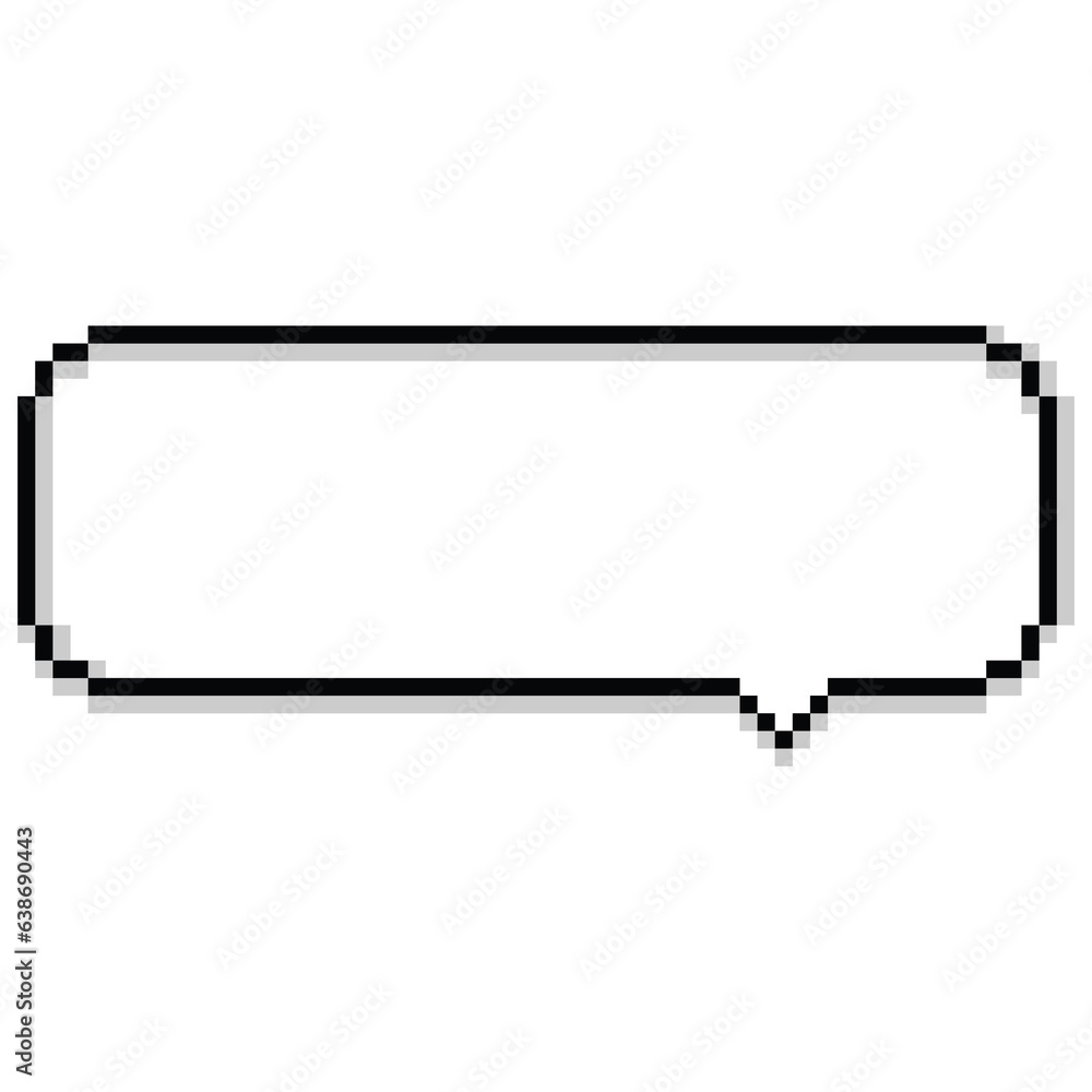 Pixel art cartoon speech balloon 11 Pixel art cartoon speech balloon 11