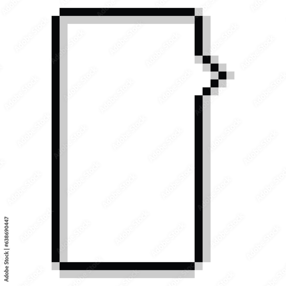 Pixel art cartoon speech balloon 16 Pixel art cartoon speech balloon 16