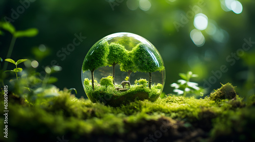 Tree Glass Globe on the grass