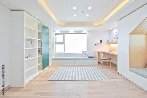 Wallpaper Mural A bookshelf was placed in one corner of the room to create an atmosphere for reading Torontodigital.ca