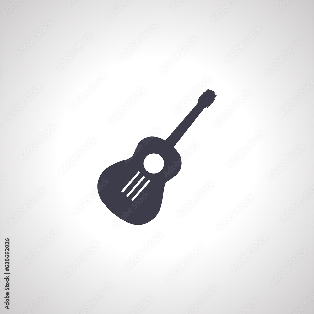 Guitar icon. classic guitar icon. Guitar icon. classic guitar icon.