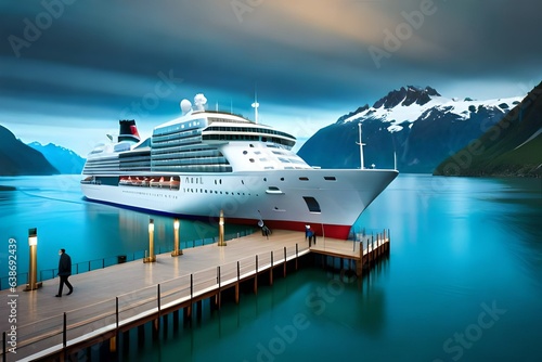 cruise ship in the bay © Wajid