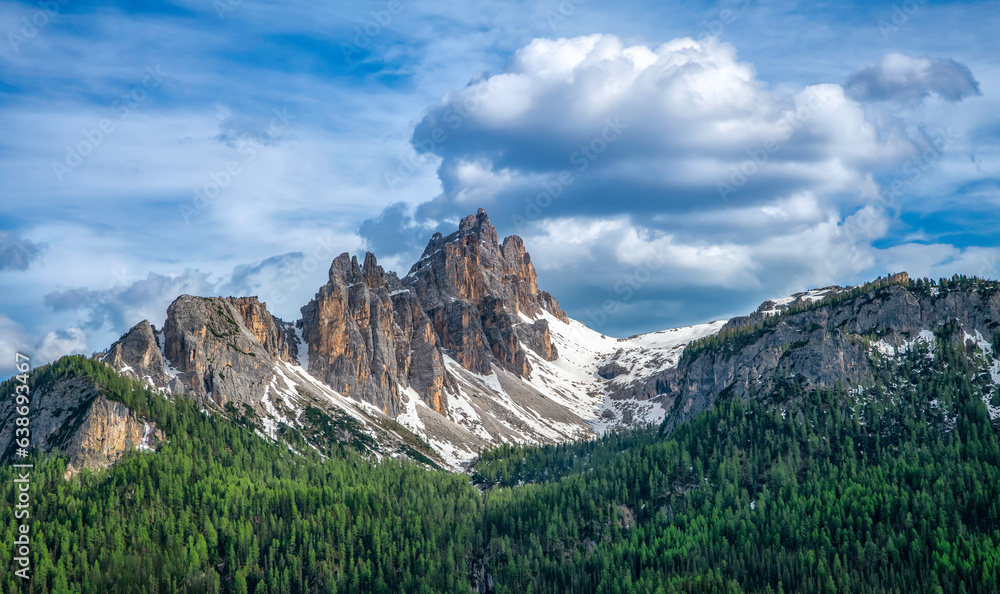 Dolomites Mountain Range In Italy