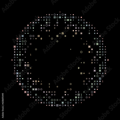 Amazing geometric matrix background in pastel colors. Creative circular vector illustration.