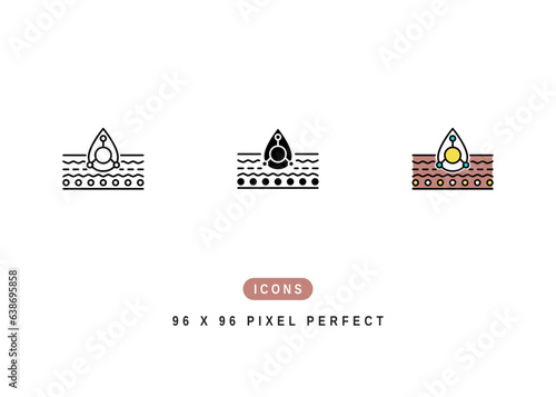 Retinol Icon. Chemical Cosmetic Ingredient Symbol Stock Illustration. Vector Line Icons For UI Web Design And Presentation