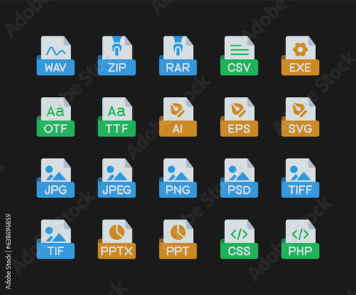 File format or extension icon pack