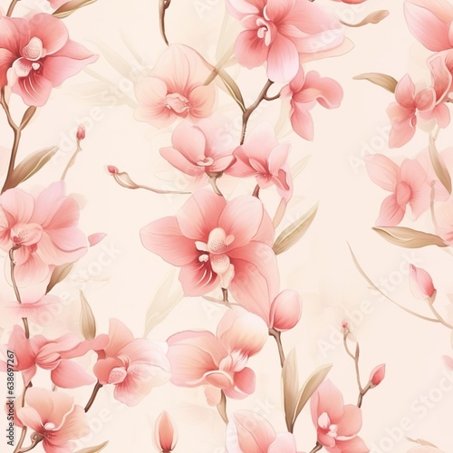 Watercolor Mixed Floral Bouquet: Diverse Seamless Floral Pattern