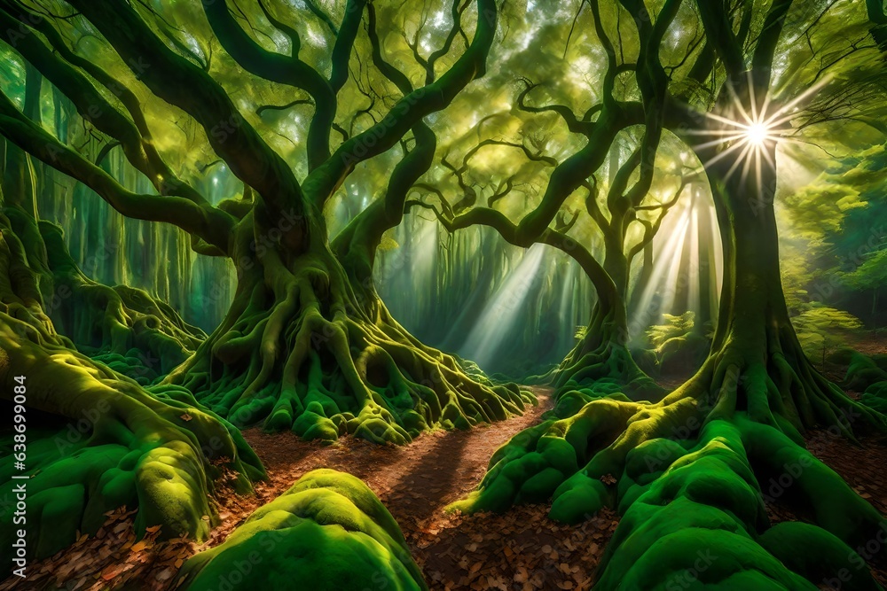 Fototapeta premium moss covered tree
