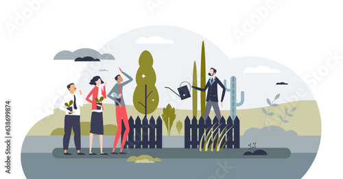 Talent acquisition and skilled employee development tiny person concept, transparent background. Grow staff with motivation and strong human resource leadership illustration.