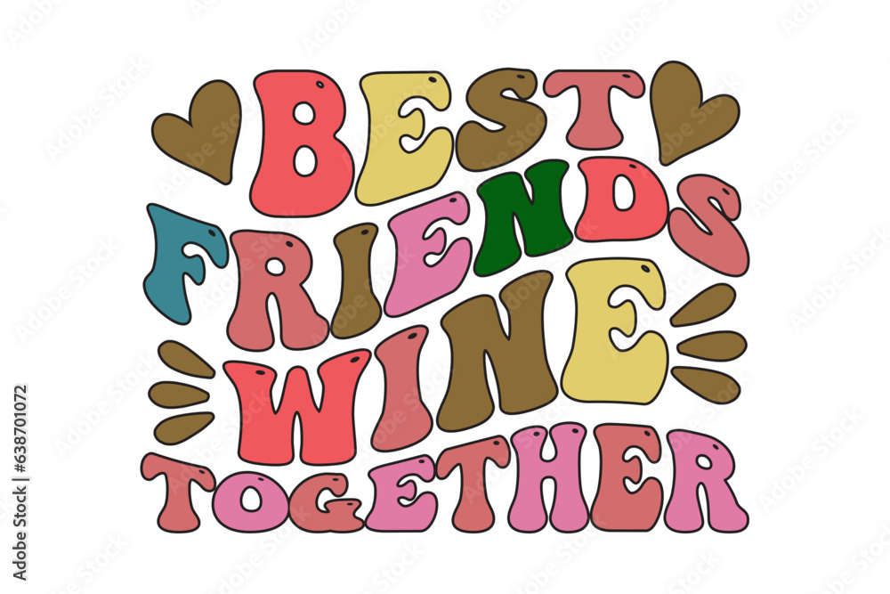 Fototapeta premium Retro Friendship Day SVG Design,friendship day,friendship background