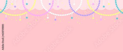 パステルカラーでかわいいクリスマス背景