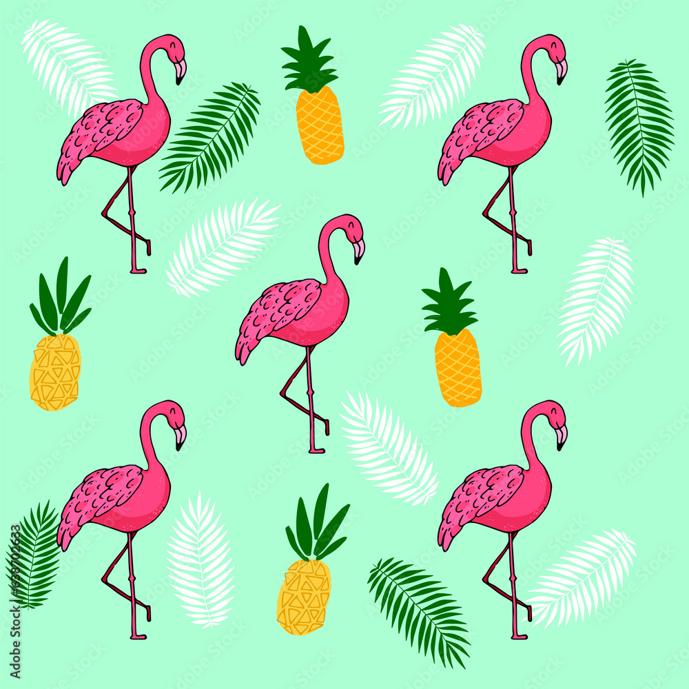 Obraz premium Digital png illustration of pink flamingos on transparent background