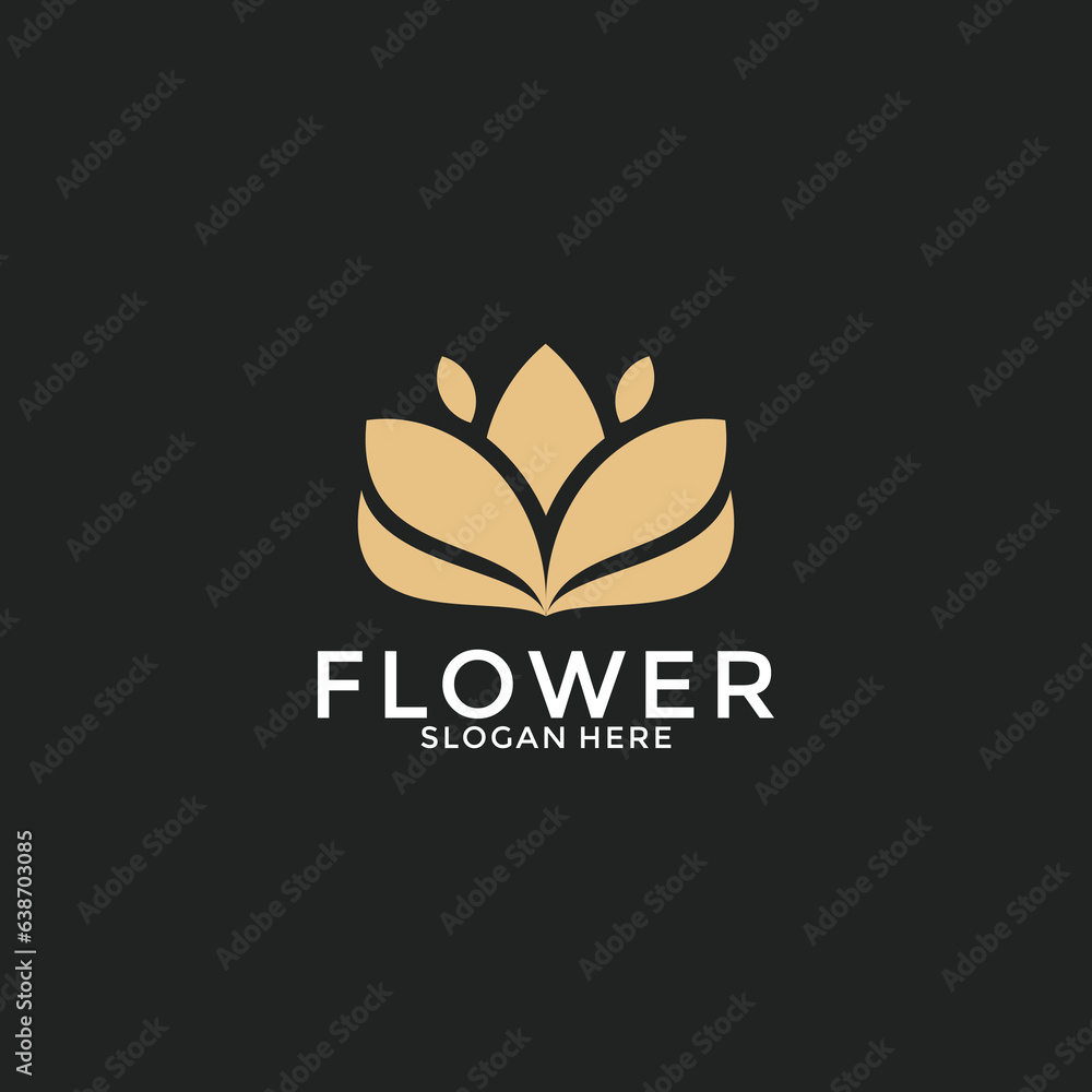 Luxury flower vector logotype. Creative universal premium leaf floral logo vector template