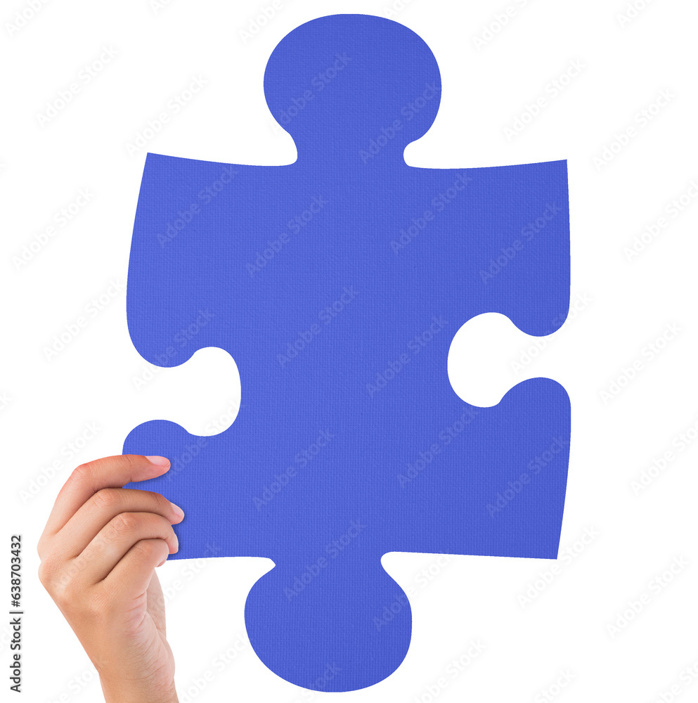 Digital png illustration of hand with puzzle element on transparent background Digital png illustration of hand with puzzle element on transparent background