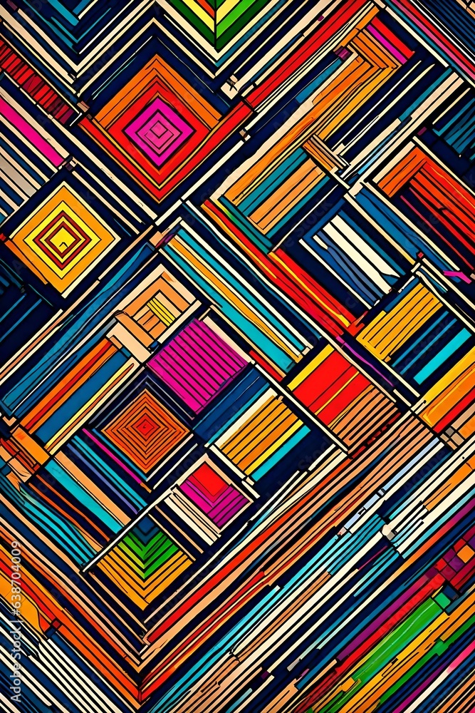 Abstract art of diagonal lines in vivid colors. Abstract art of diagonal lines in vivid colors.