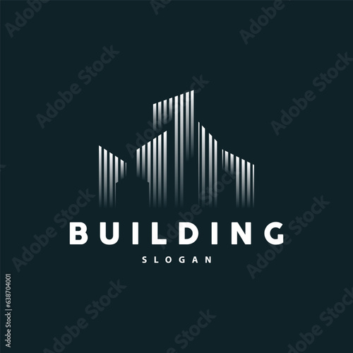 Building Real Estate Apartment Construction Logo  Elegant Premium Rustic Monogram Vector Design