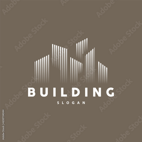 Building Real Estate Apartment Construction Logo, Elegant Premium Rustic Monogram Vector Design