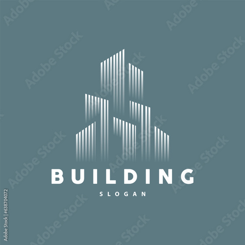 Building Real Estate Apartment Construction Logo, Elegant Premium Rustic Monogram Vector Design