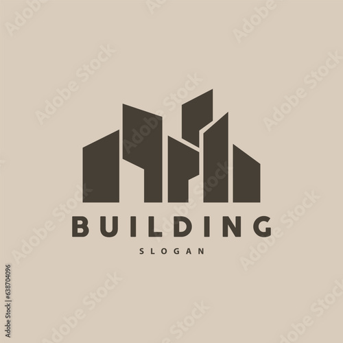Building Real Estate Apartment Construction Logo, Elegant Premium Rustic Monogram Vector Design