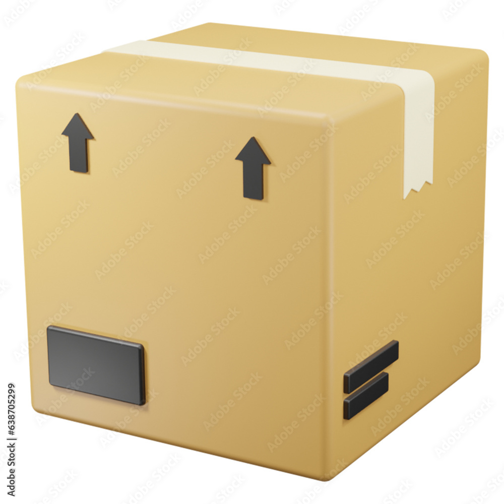Obraz premium cardboard boxes on a transparent background