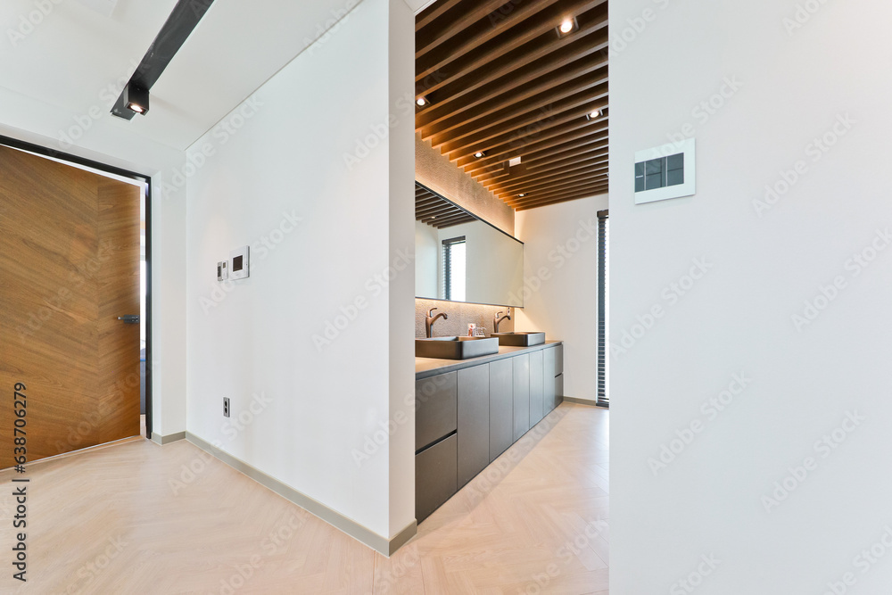 Fototapeta premium Well-appointed luxury Airbnb washbasin