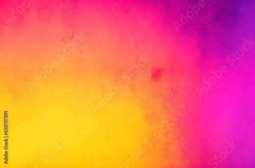 Expressive Abstract Yellow Red Purple Pattern on Rough Concrete Wall. 