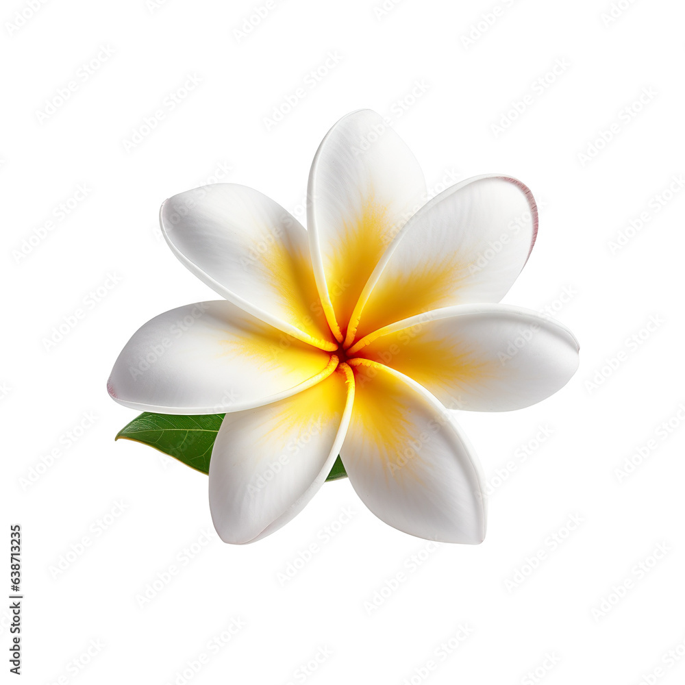 Beautiful Plumeria, high quality, isolated on a white background Beautiful Plumeria, high quality, isolated on a white background