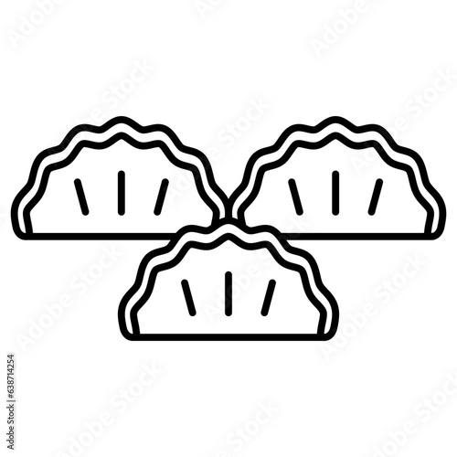 dumplings and dimsum. asian food icon 