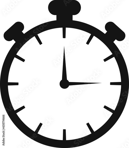 Icon depicting a sports stopwatch. Vector illustration.