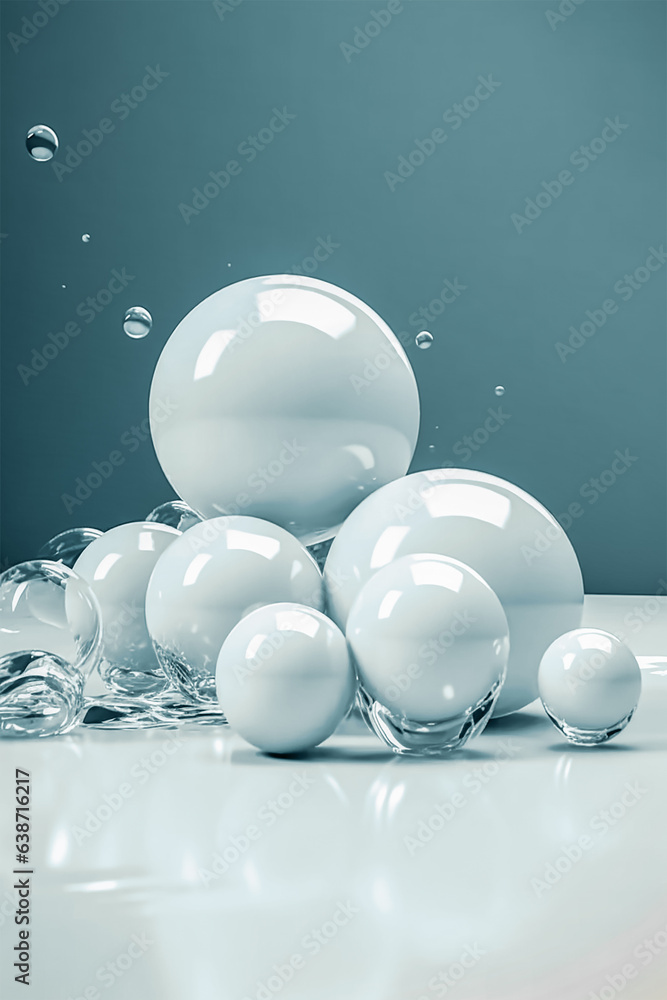 blue crystal ball and water blue crystal ball and water
