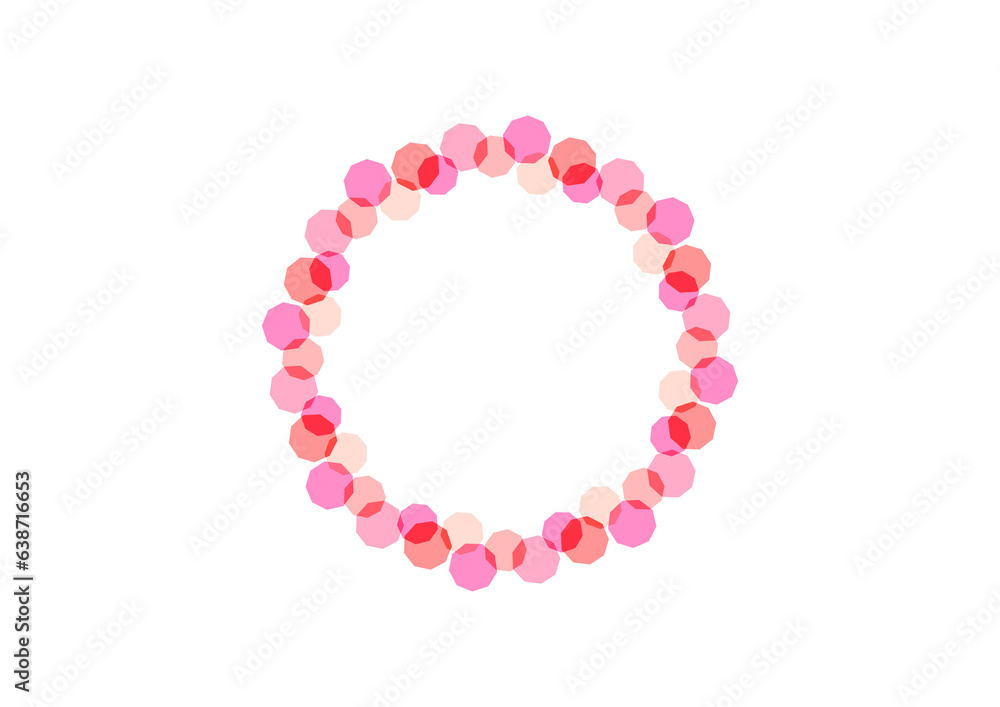 Obraz premium キラキラビーズのようなイラスト_ピンク